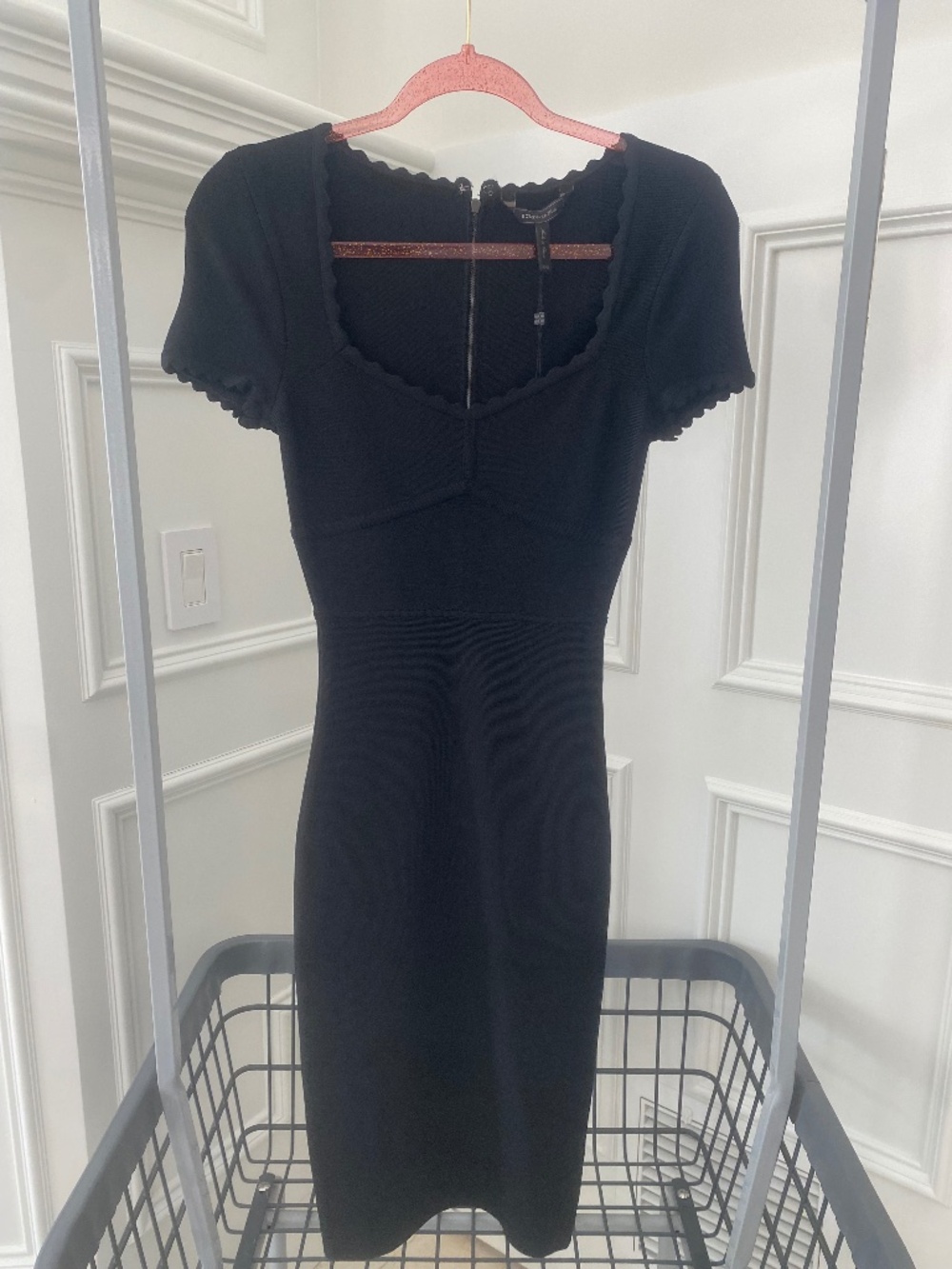 BCBG Black Fitted Cocktail Dress - Size XXS